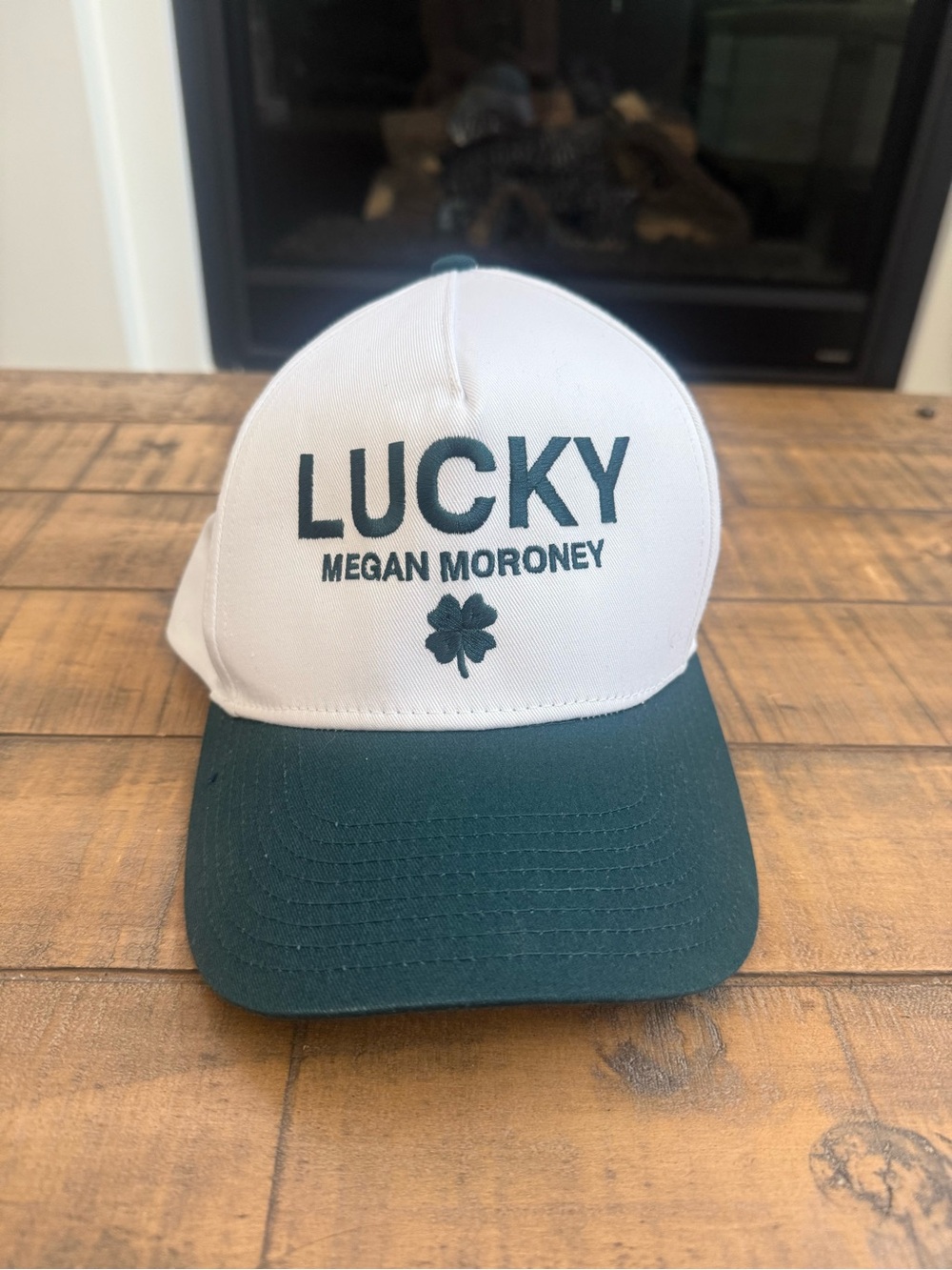 LUCKY Megan Moroney Two-Tone Trucker Hat - White & Dark Green